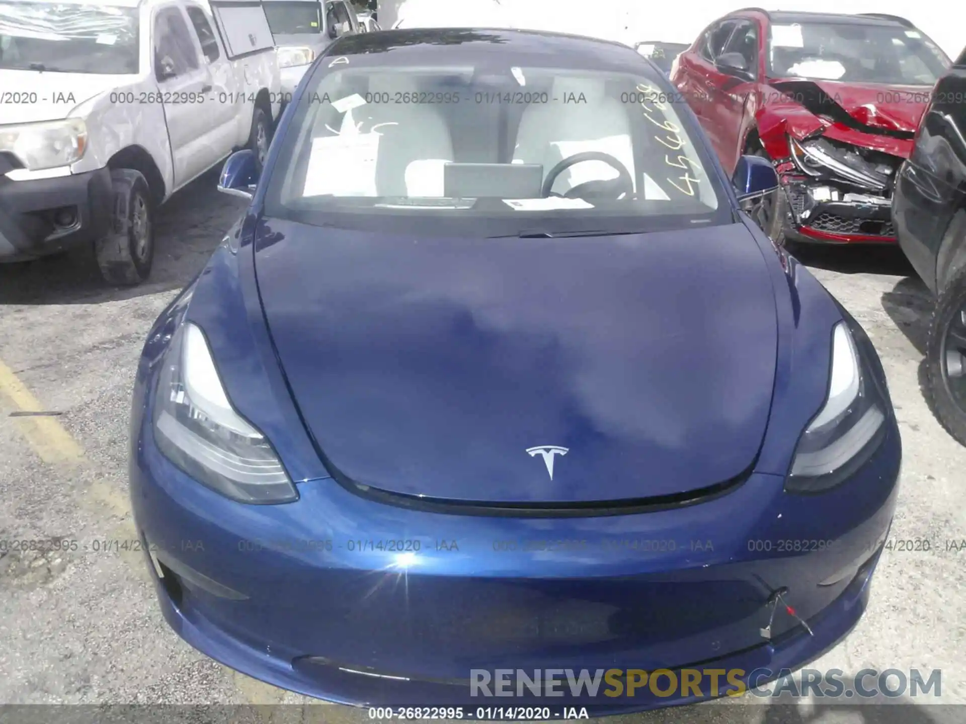 6 Photograph of a damaged car 5YJ3E1EB0KF454624 TESLA MODEL 3 2019