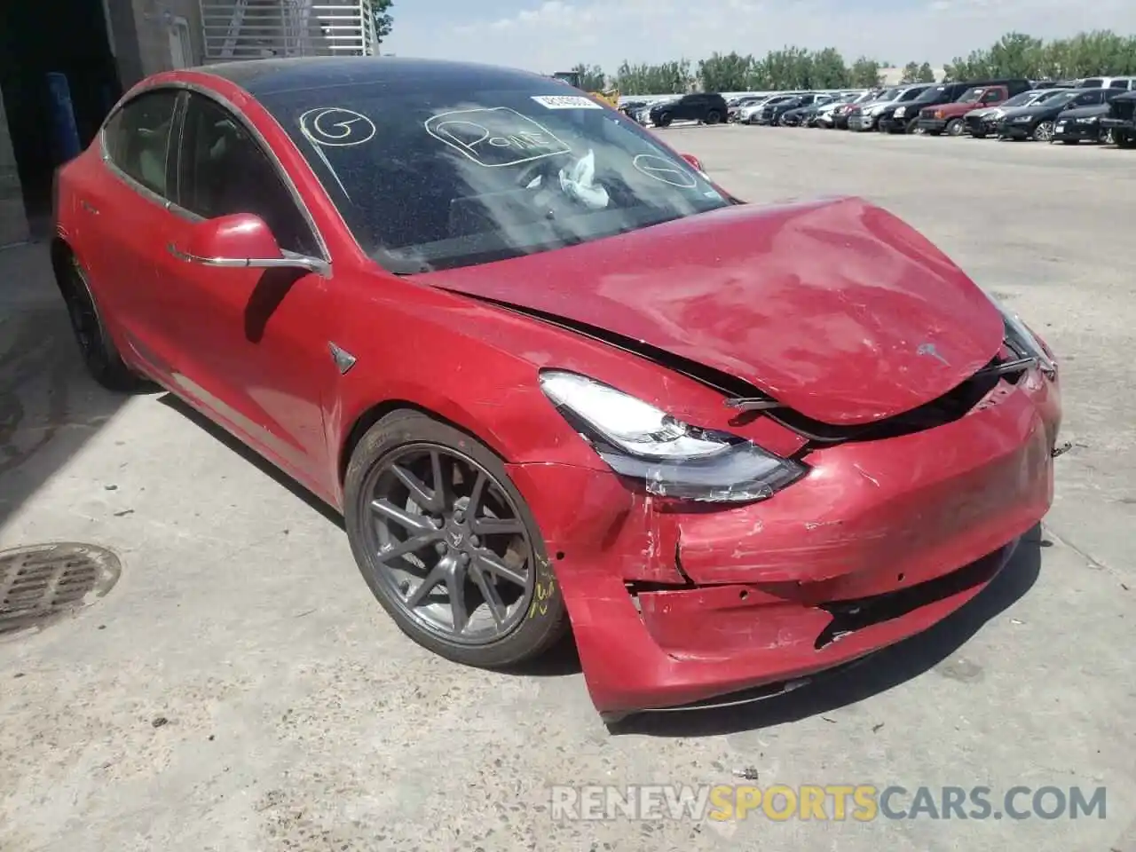 1 Photograph of a damaged car 5YJ3E1EB0KF496758 TESLA MODEL 3 2019