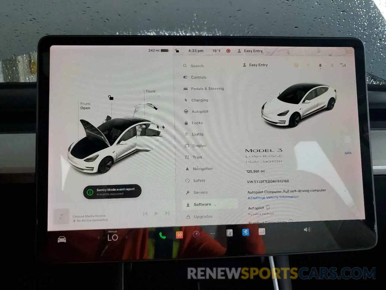 9 Photograph of a damaged car 5YJ3E1EB0KF513168 TESLA MODEL 3 2019