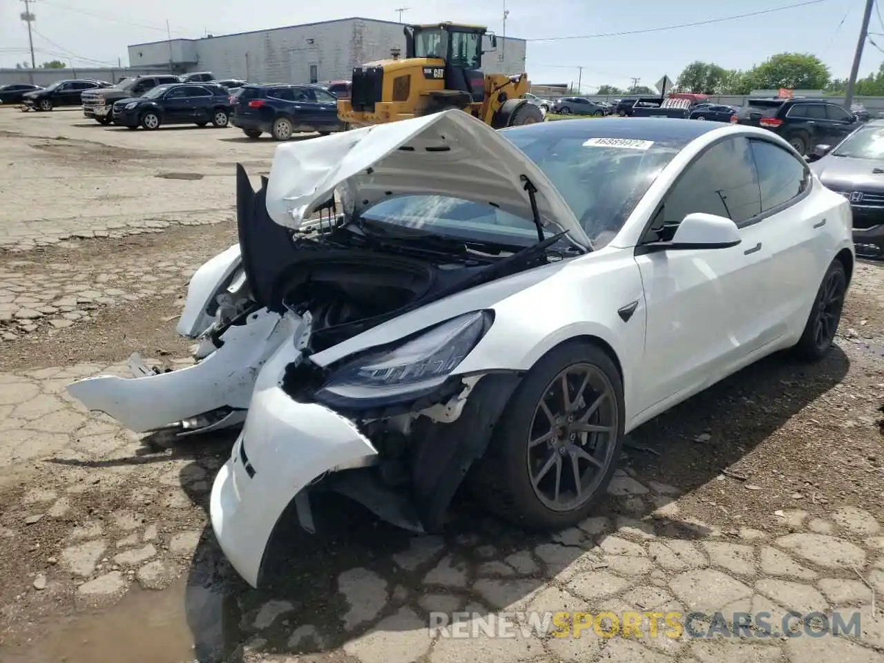 2 Photograph of a damaged car 5YJ3E1EB0KF513171 TESLA MODEL 3 2019