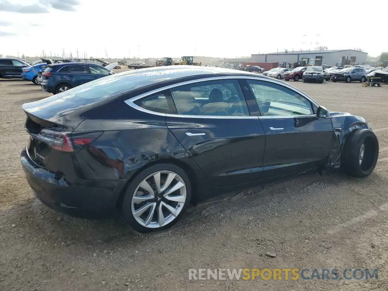 3 Photograph of a damaged car 5YJ3E1EB1KF191933 TESLA MODEL 3 2019