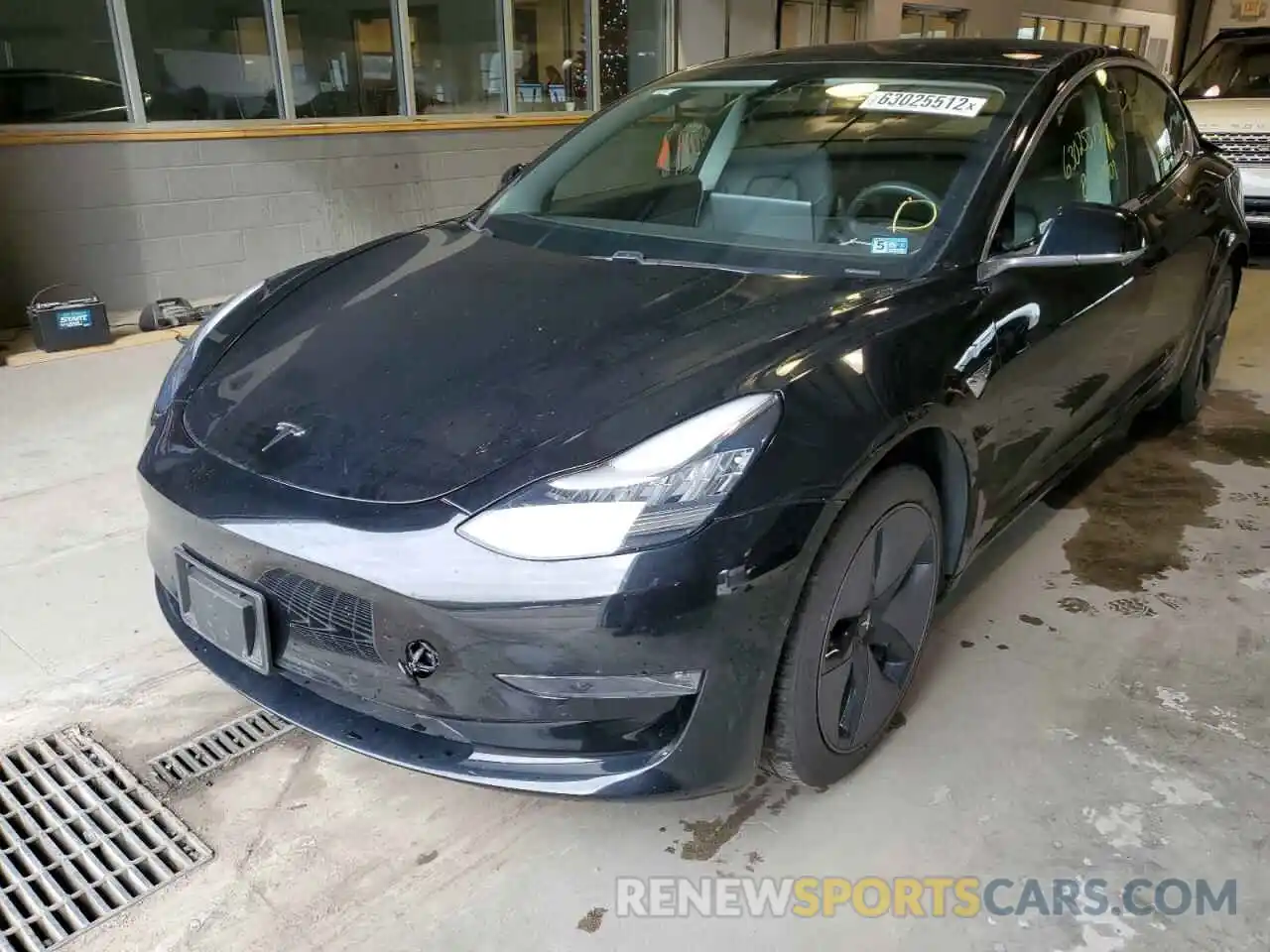 2 Photograph of a damaged car 5YJ3E1EB1KF208763 TESLA MODEL 3 2019