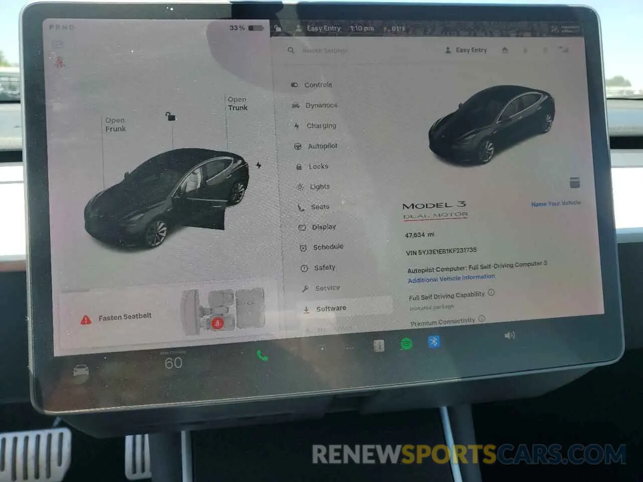 9 Photograph of a damaged car 5YJ3E1EB1KF231735 TESLA MODEL 3 2019
