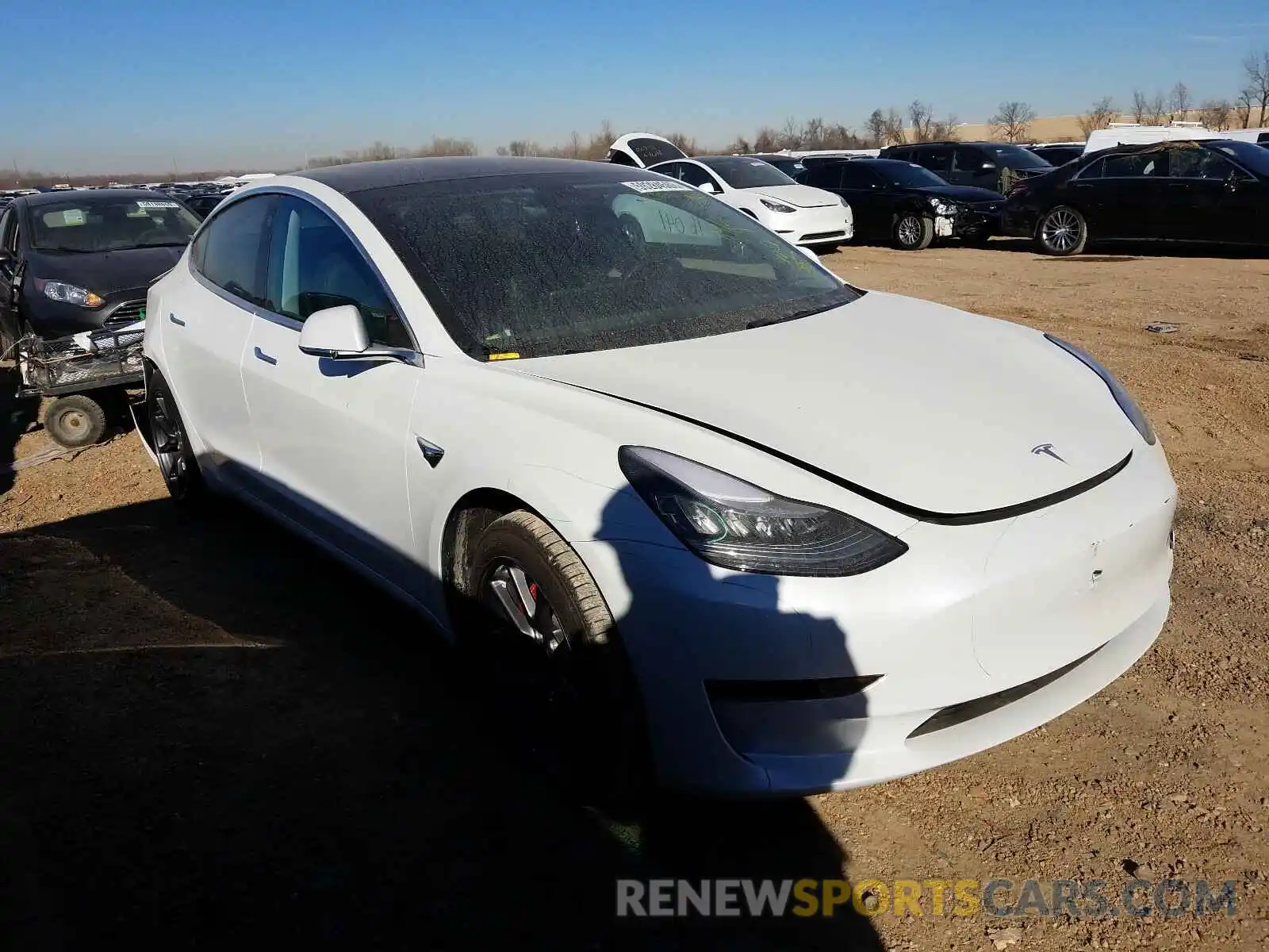 1 Photograph of a damaged car 5YJ3E1EB1KF361627 TESLA MODEL 3 2019