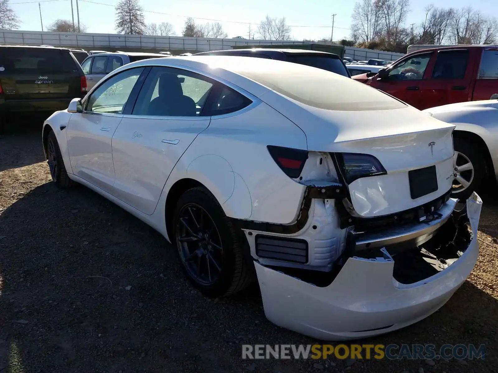 3 Photograph of a damaged car 5YJ3E1EB1KF361627 TESLA MODEL 3 2019