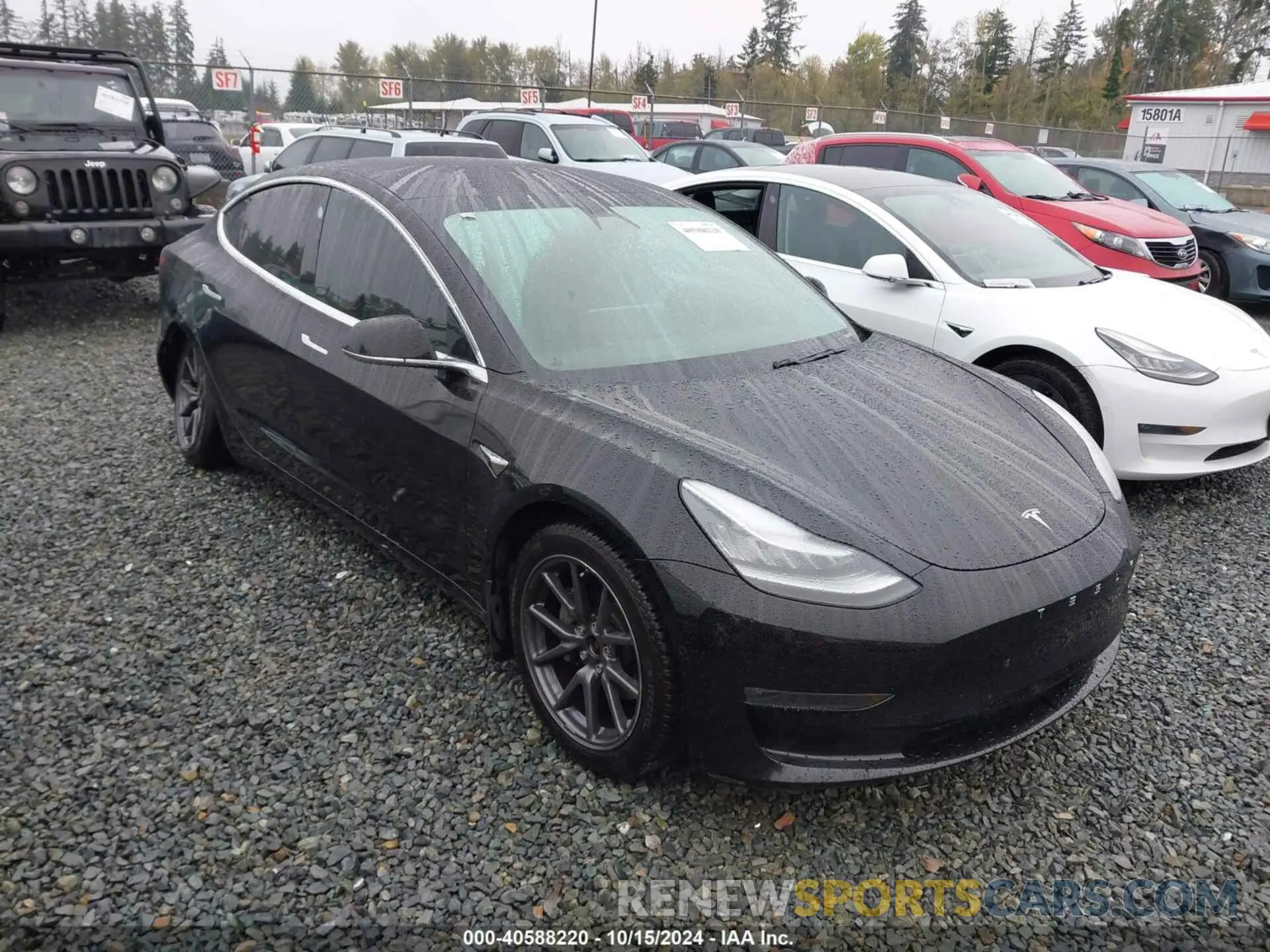 1 Photograph of a damaged car 5YJ3E1EB1KF385779 TESLA MODEL 3 2019