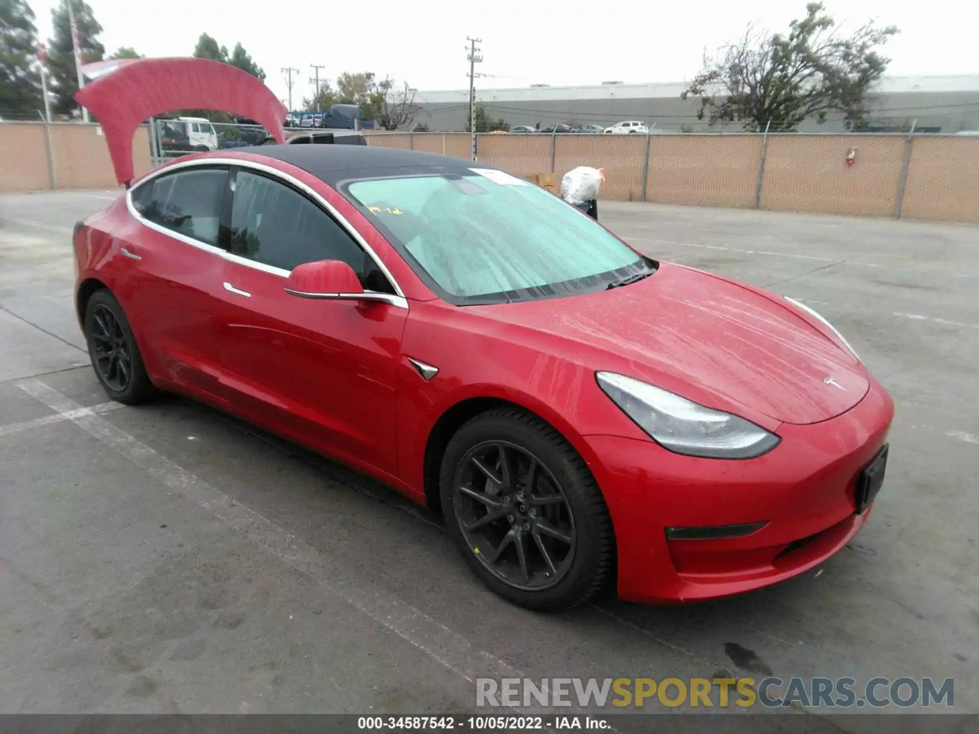 1 Photograph of a damaged car 5YJ3E1EB1KF387113 TESLA MODEL 3 2019