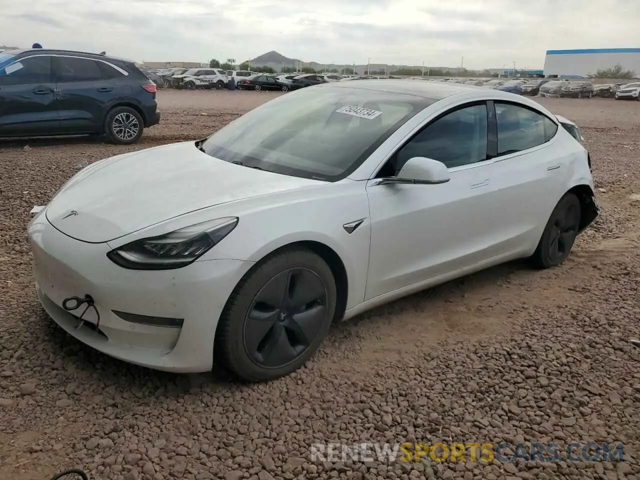 1 Photograph of a damaged car 5YJ3E1EB1KF387967 TESLA MODEL 3 2019