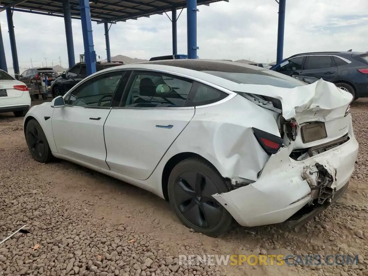 2 Photograph of a damaged car 5YJ3E1EB1KF387967 TESLA MODEL 3 2019