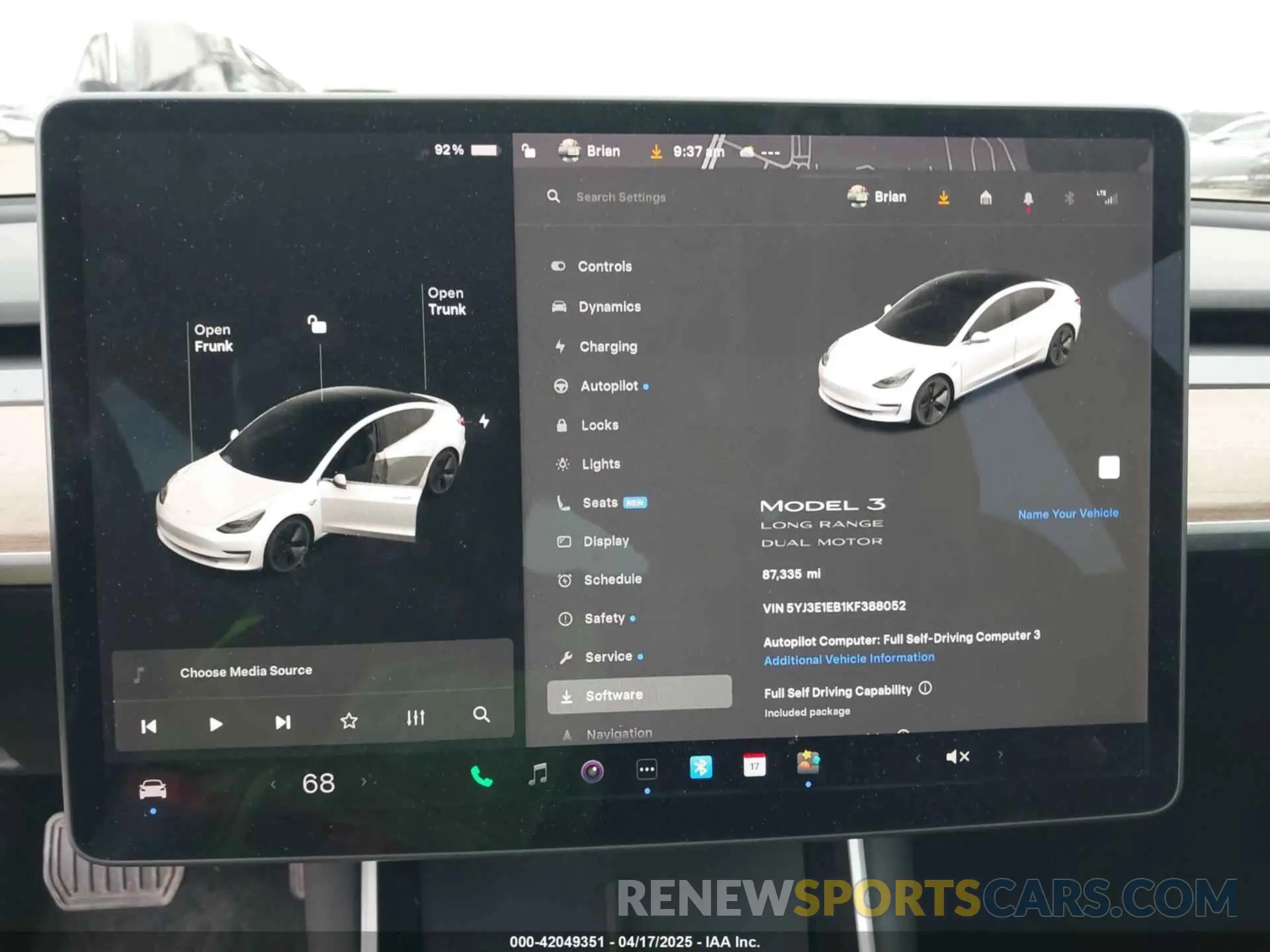 19 Photograph of a damaged car 5YJ3E1EB1KF388052 TESLA MODEL 3 2019