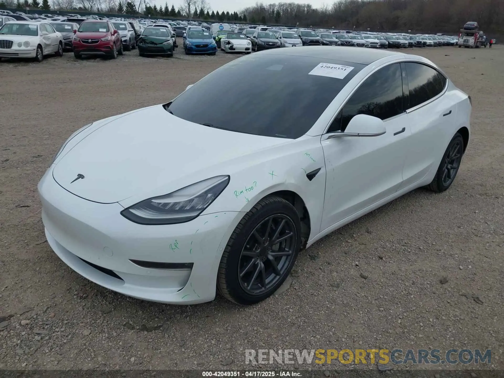 2 Photograph of a damaged car 5YJ3E1EB1KF388052 TESLA MODEL 3 2019