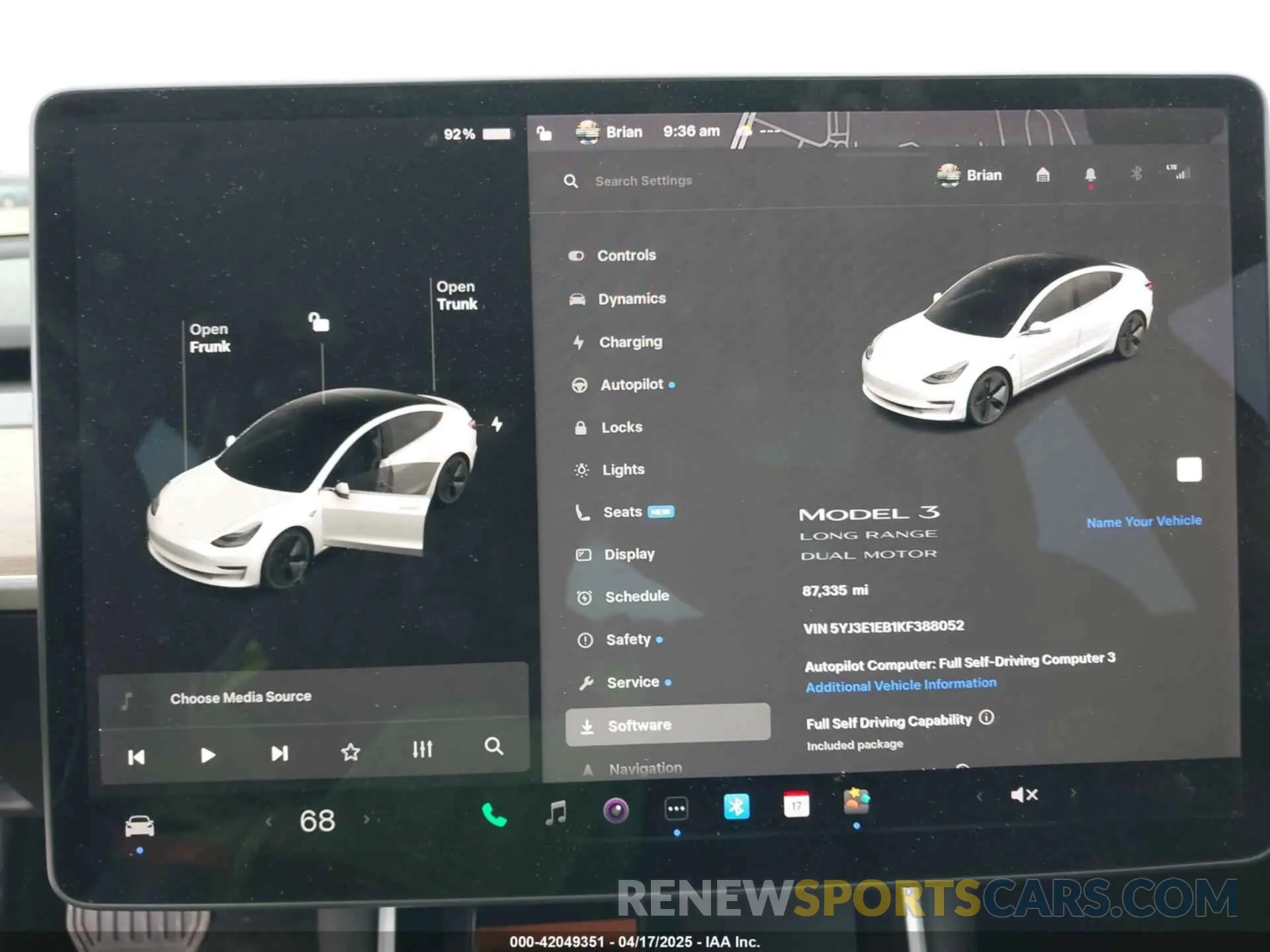 7 Photograph of a damaged car 5YJ3E1EB1KF388052 TESLA MODEL 3 2019