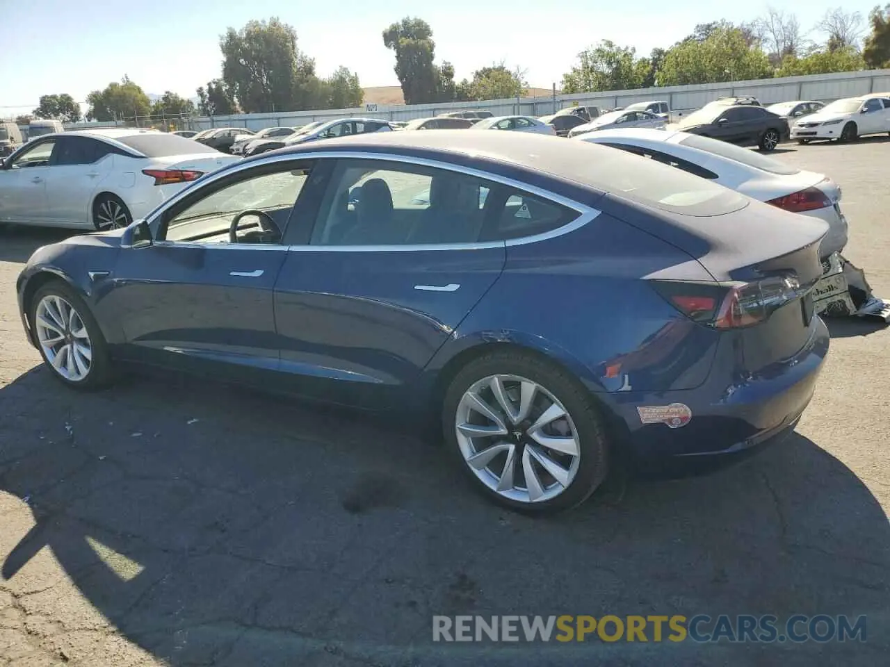 2 Photograph of a damaged car 5YJ3E1EB1KF390058 TESLA MODEL 3 2019
