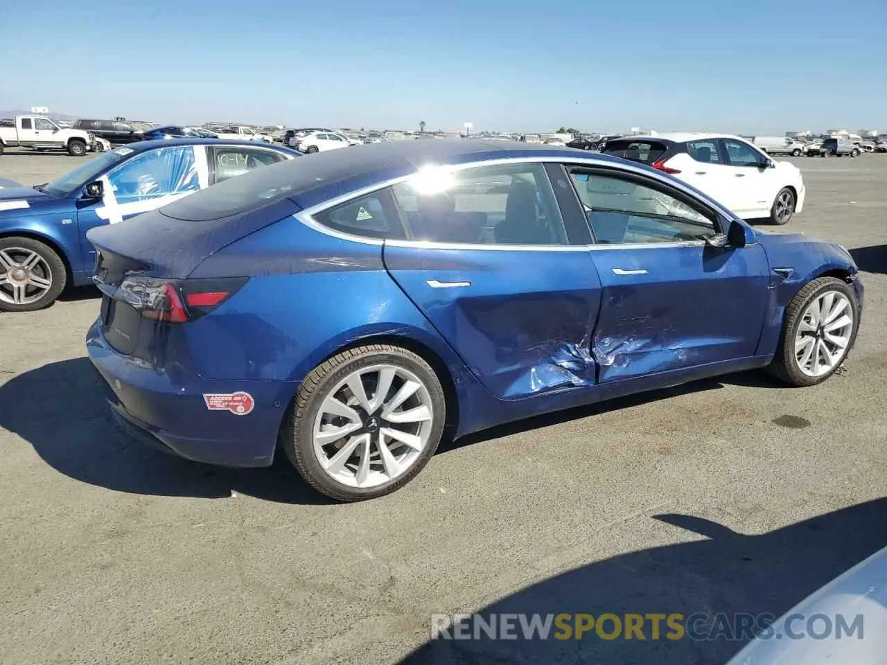 3 Photograph of a damaged car 5YJ3E1EB1KF390058 TESLA MODEL 3 2019