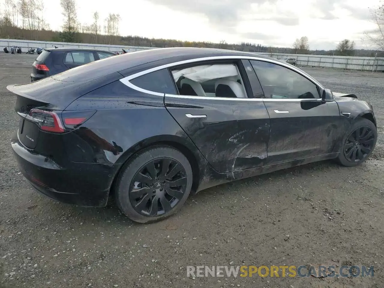 3 Photograph of a damaged car 5YJ3E1EB1KF390531 TESLA MODEL 3 2019