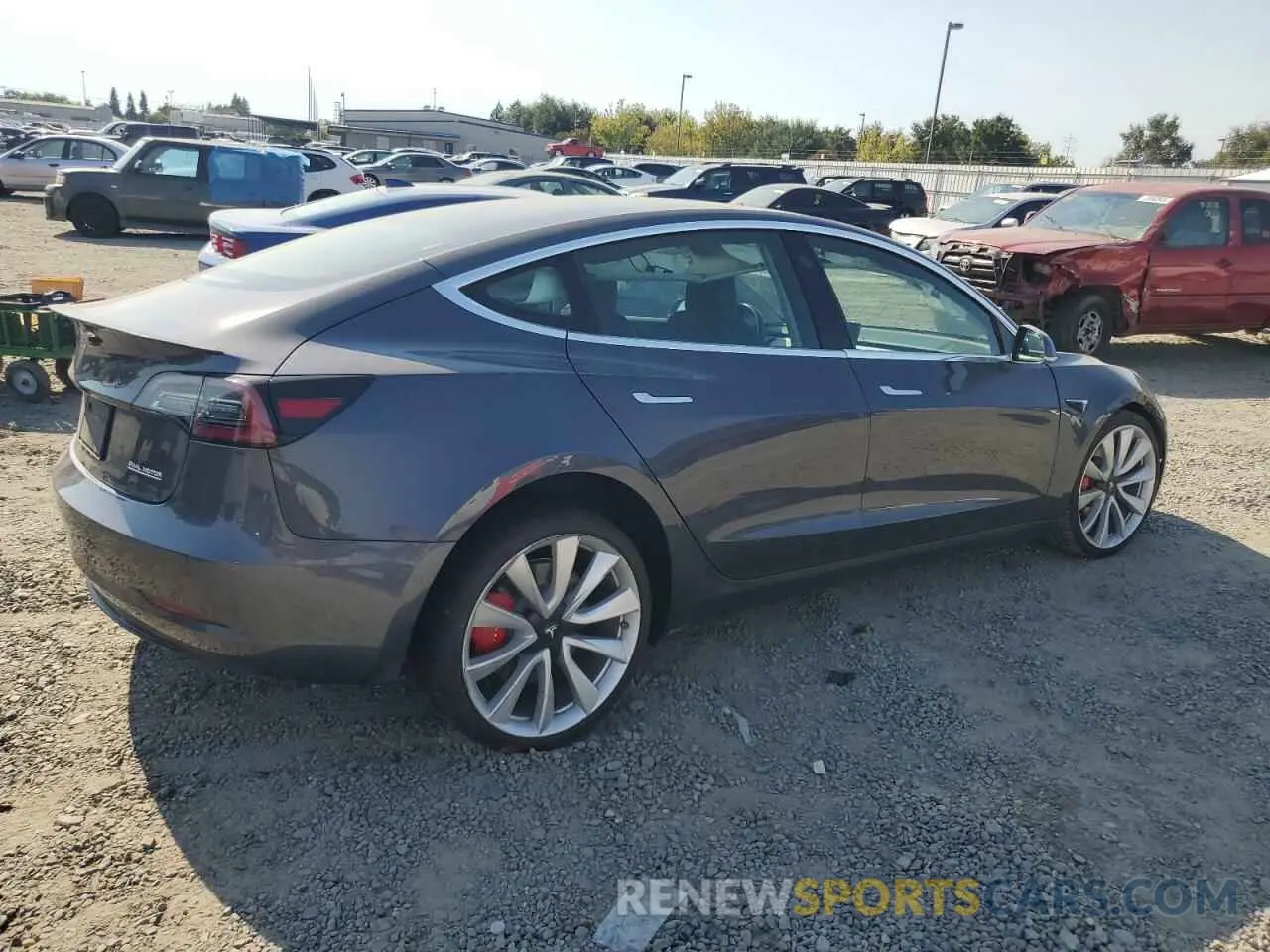 3 Photograph of a damaged car 5YJ3E1EB1KF413533 TESLA MODEL 3 2019