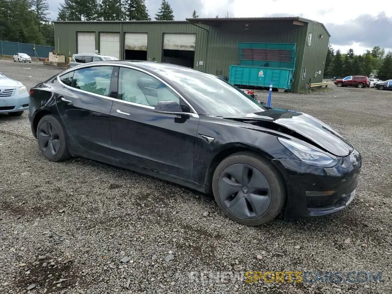 4 Photograph of a damaged car 5YJ3E1EB1KF421406 TESLA MODEL 3 2019