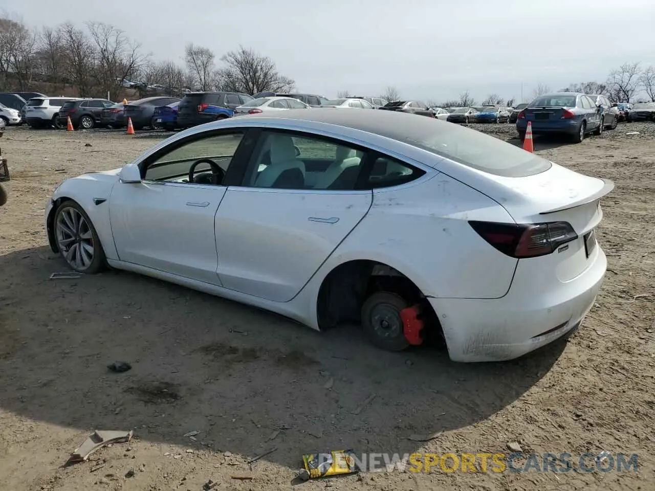 2 Photograph of a damaged car 5YJ3E1EB1KF422135 TESLA MODEL 3 2019