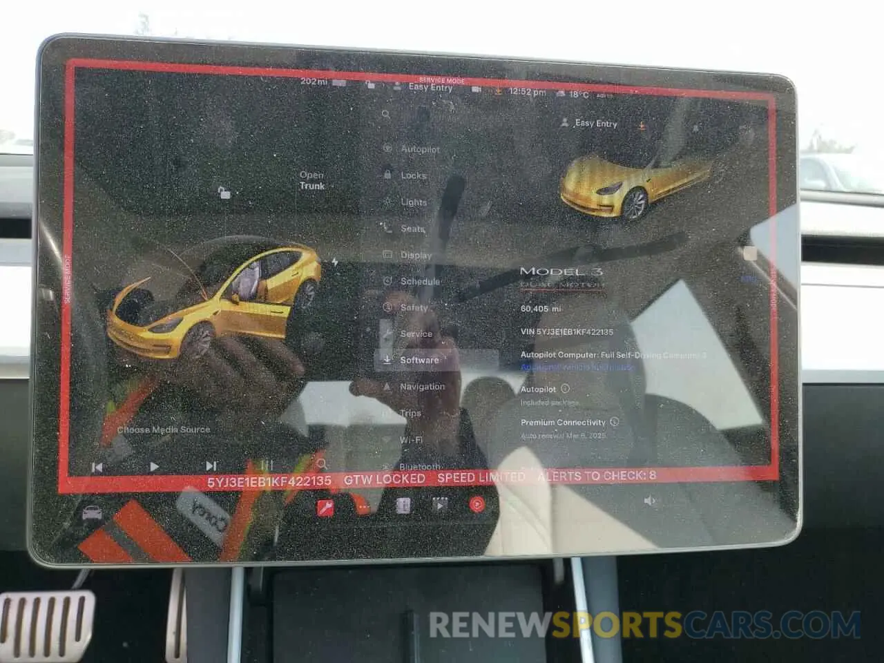 9 Photograph of a damaged car 5YJ3E1EB1KF422135 TESLA MODEL 3 2019