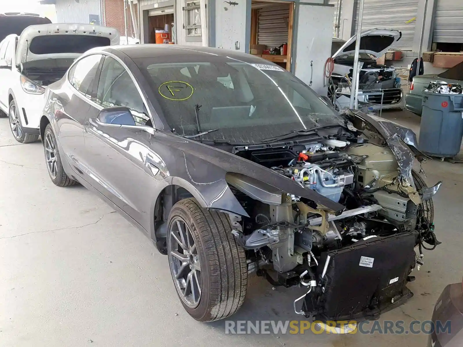 1 Photograph of a damaged car 5YJ3E1EB1KF432552 TESLA MODEL 3 2019