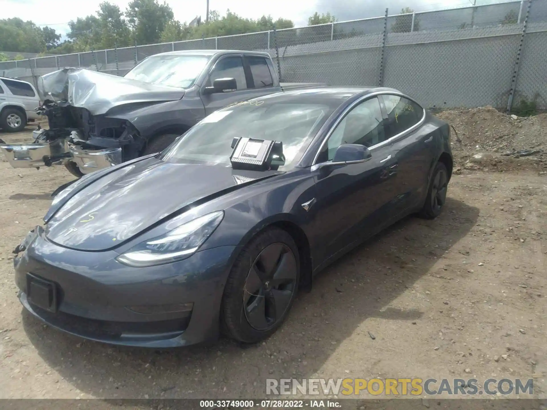 2 Photograph of a damaged car 5YJ3E1EB1KF432759 TESLA MODEL 3 2019