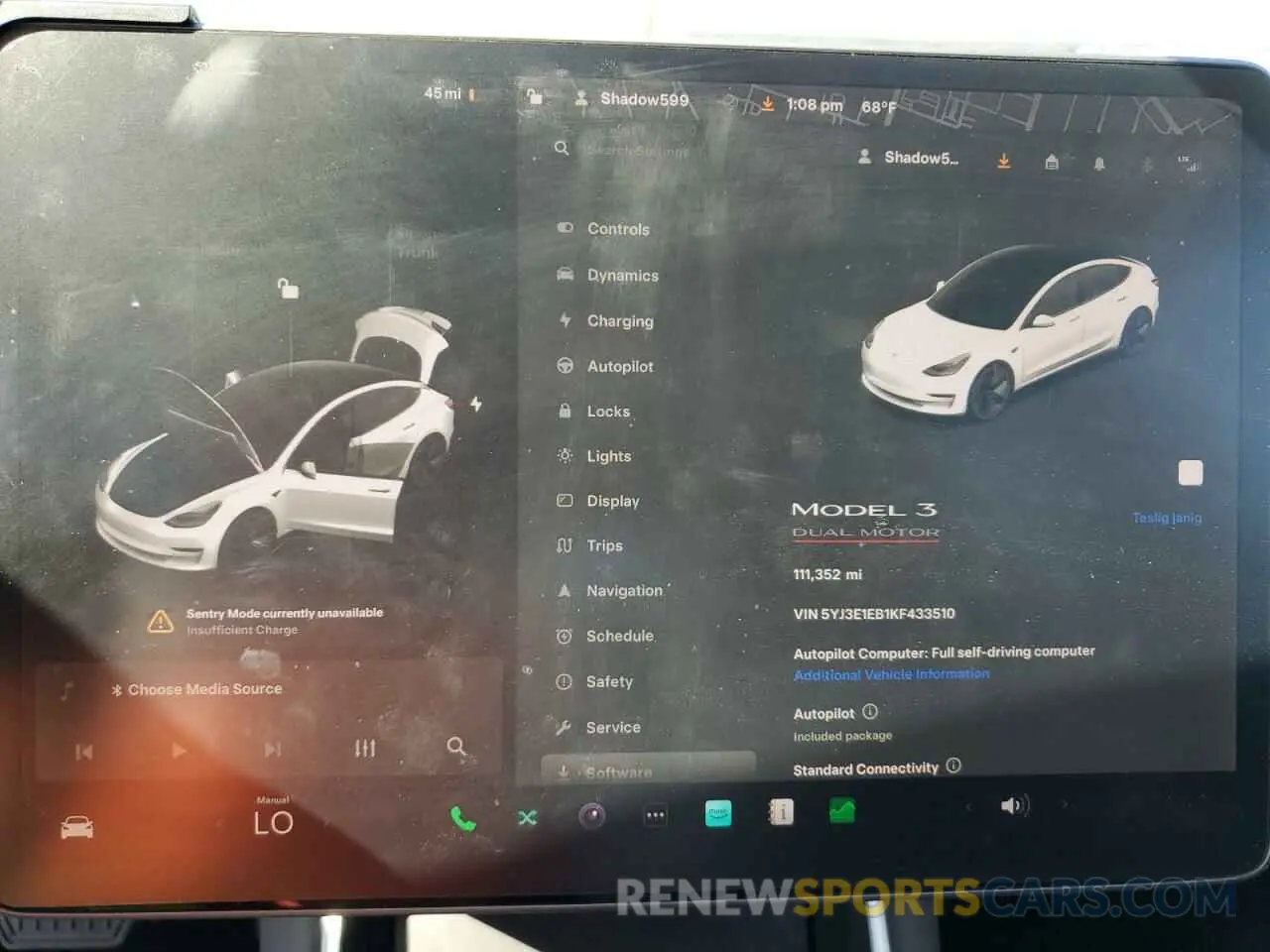 9 Photograph of a damaged car 5YJ3E1EB1KF433510 TESLA MODEL 3 2019