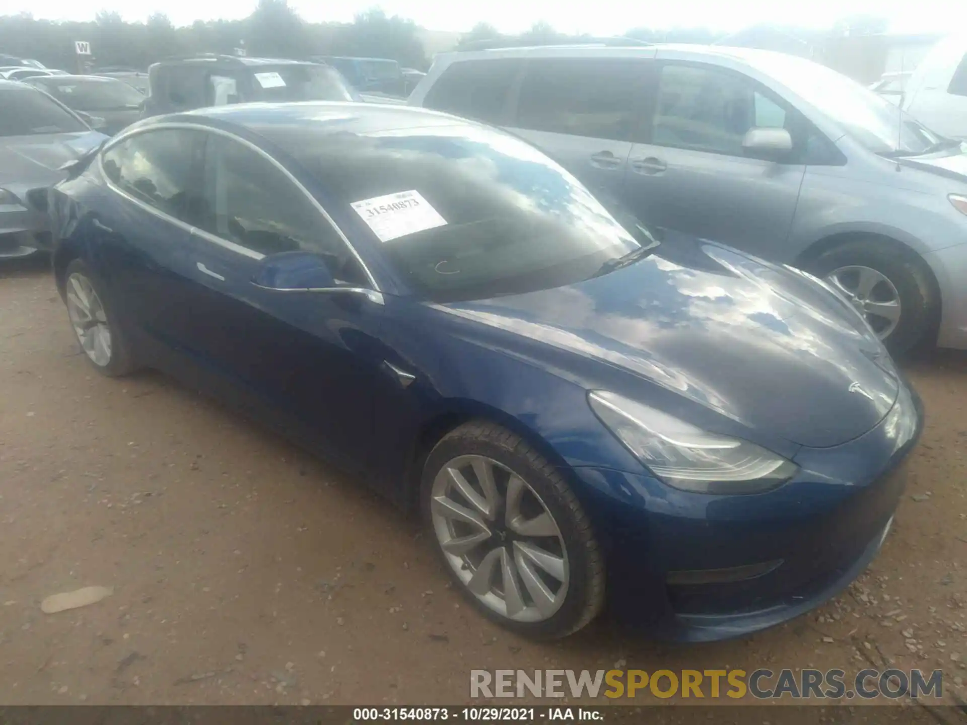 1 Photograph of a damaged car 5YJ3E1EB1KF433846 TESLA MODEL 3 2019