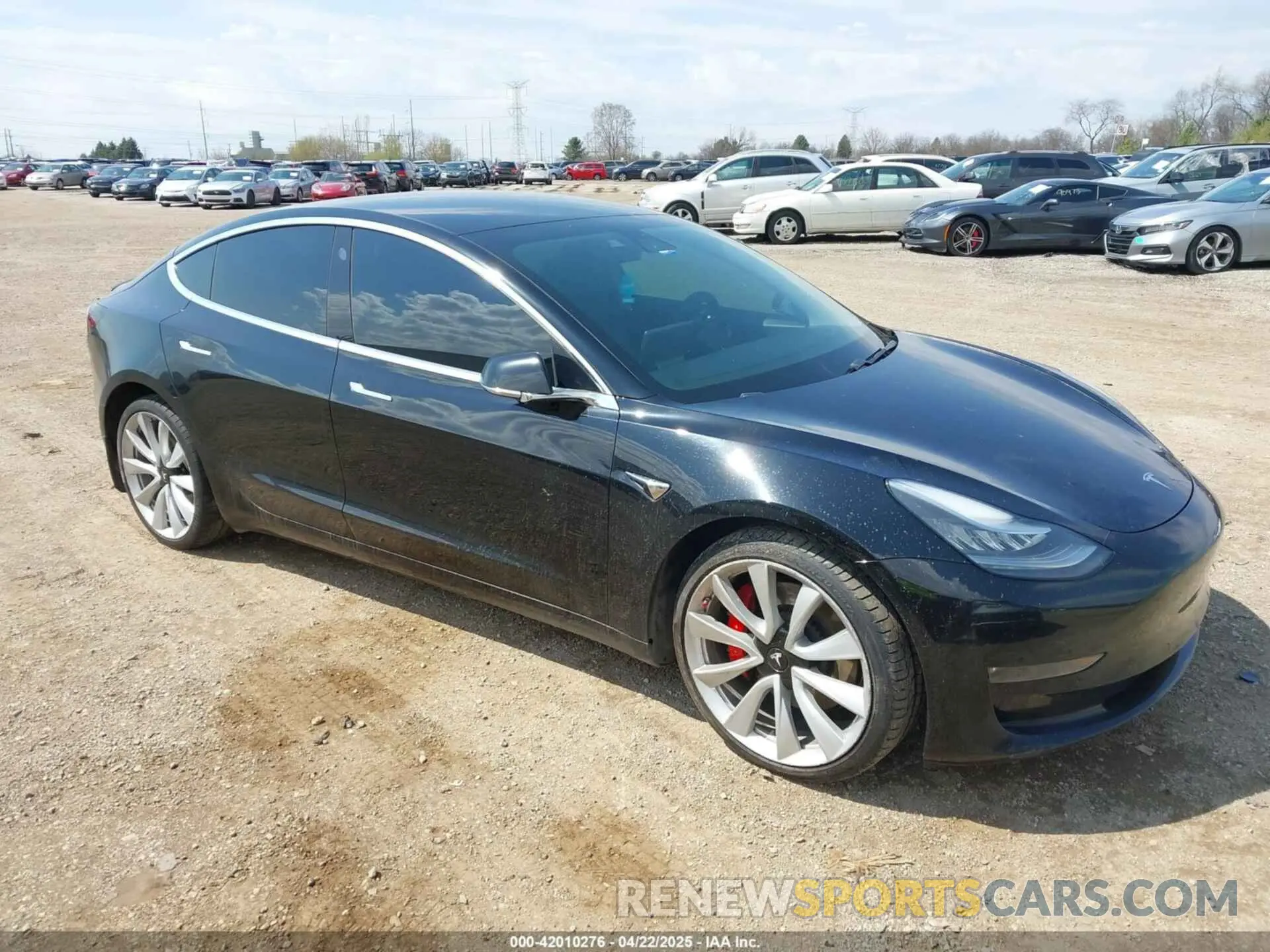 1 Photograph of a damaged car 5YJ3E1EB1KF438335 TESLA MODEL 3 2019
