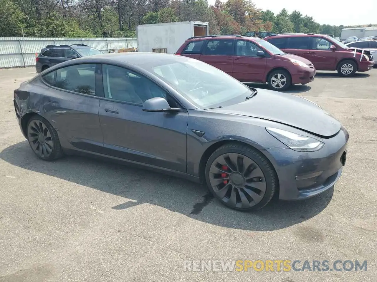 4 Photograph of a damaged car 5YJ3E1EB1KF438741 TESLA MODEL 3 2019