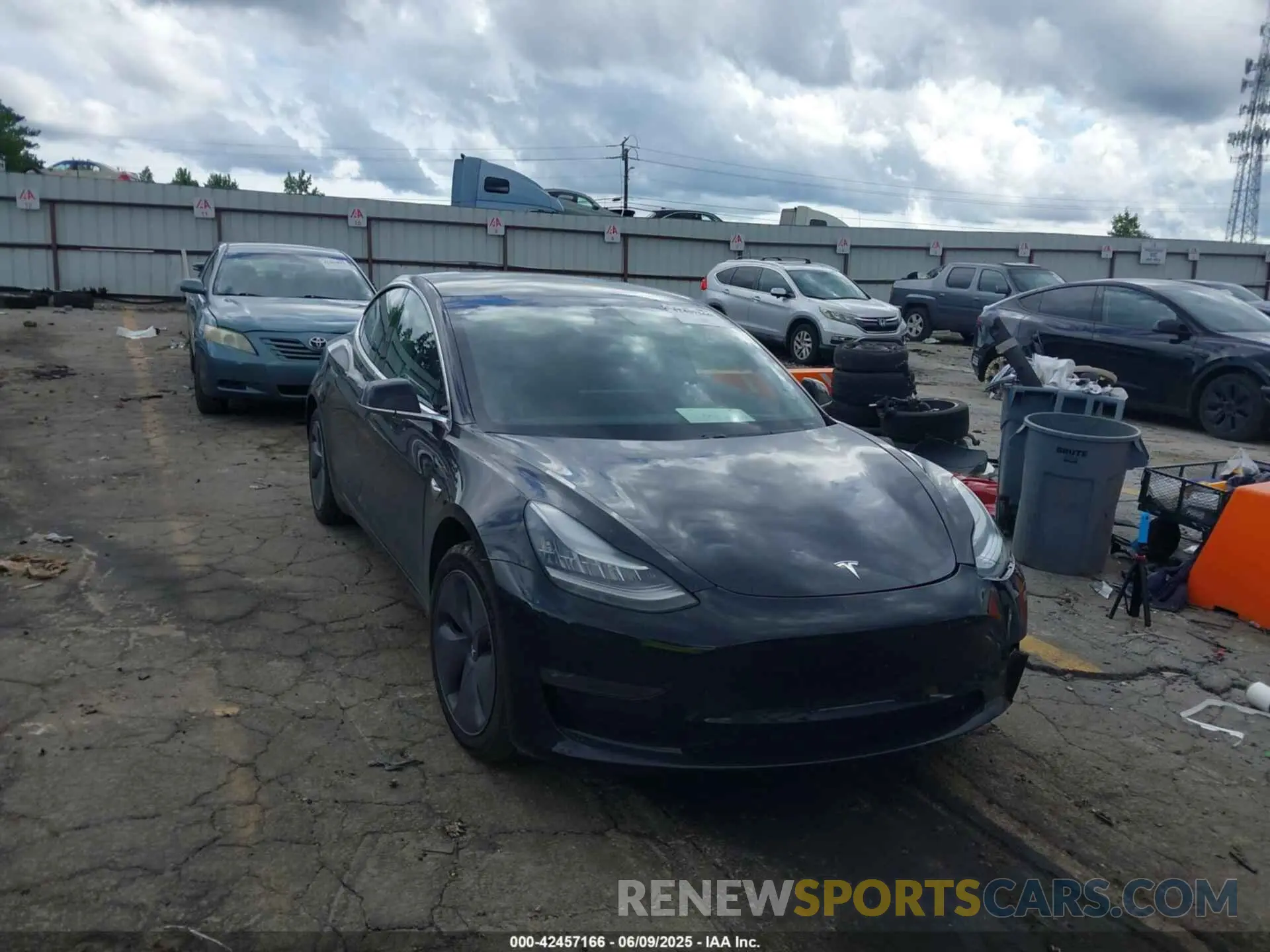 1 Photograph of a damaged car 5YJ3E1EB1KF441834 TESLA MODEL 3 2019