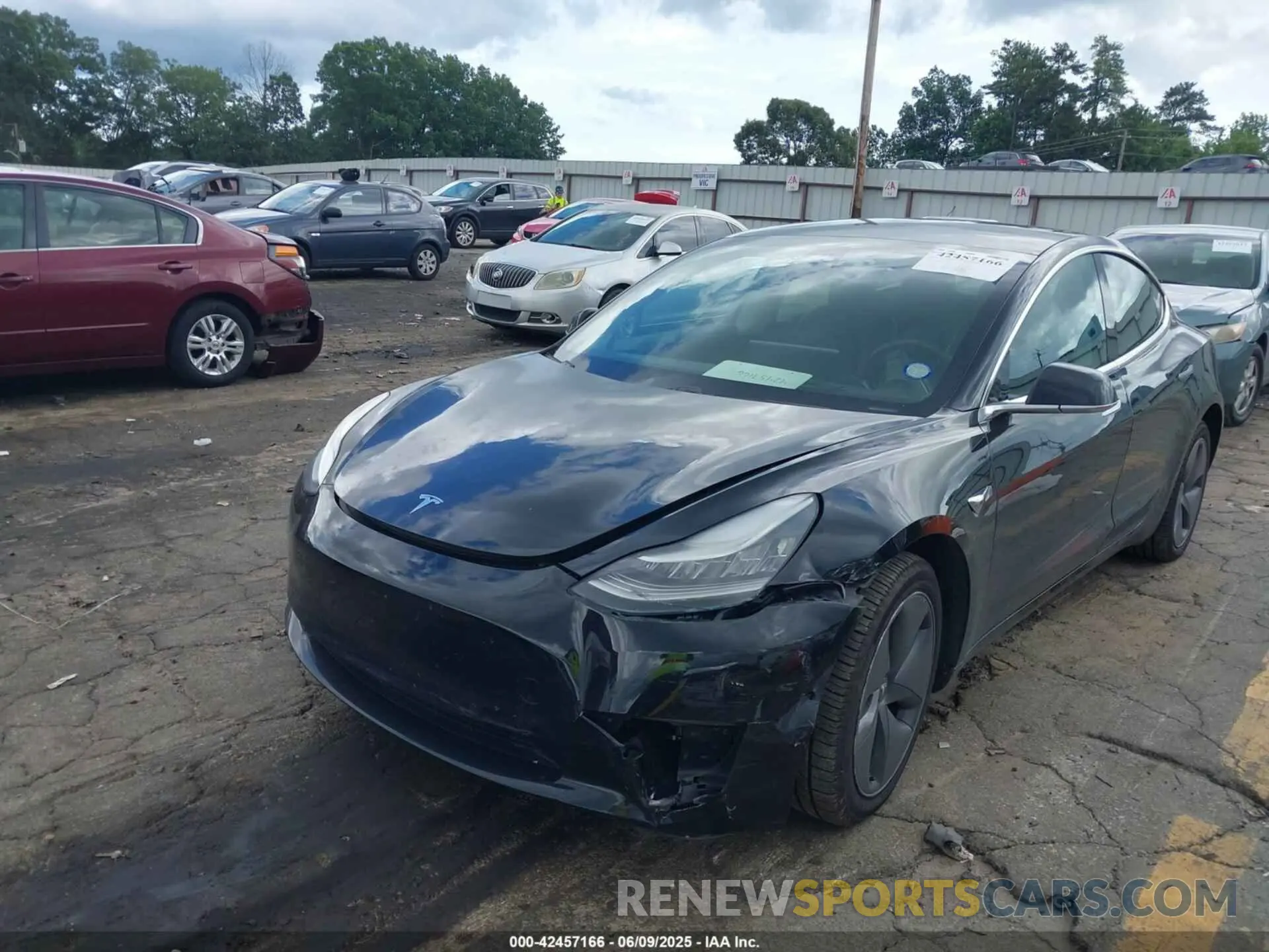 2 Photograph of a damaged car 5YJ3E1EB1KF441834 TESLA MODEL 3 2019