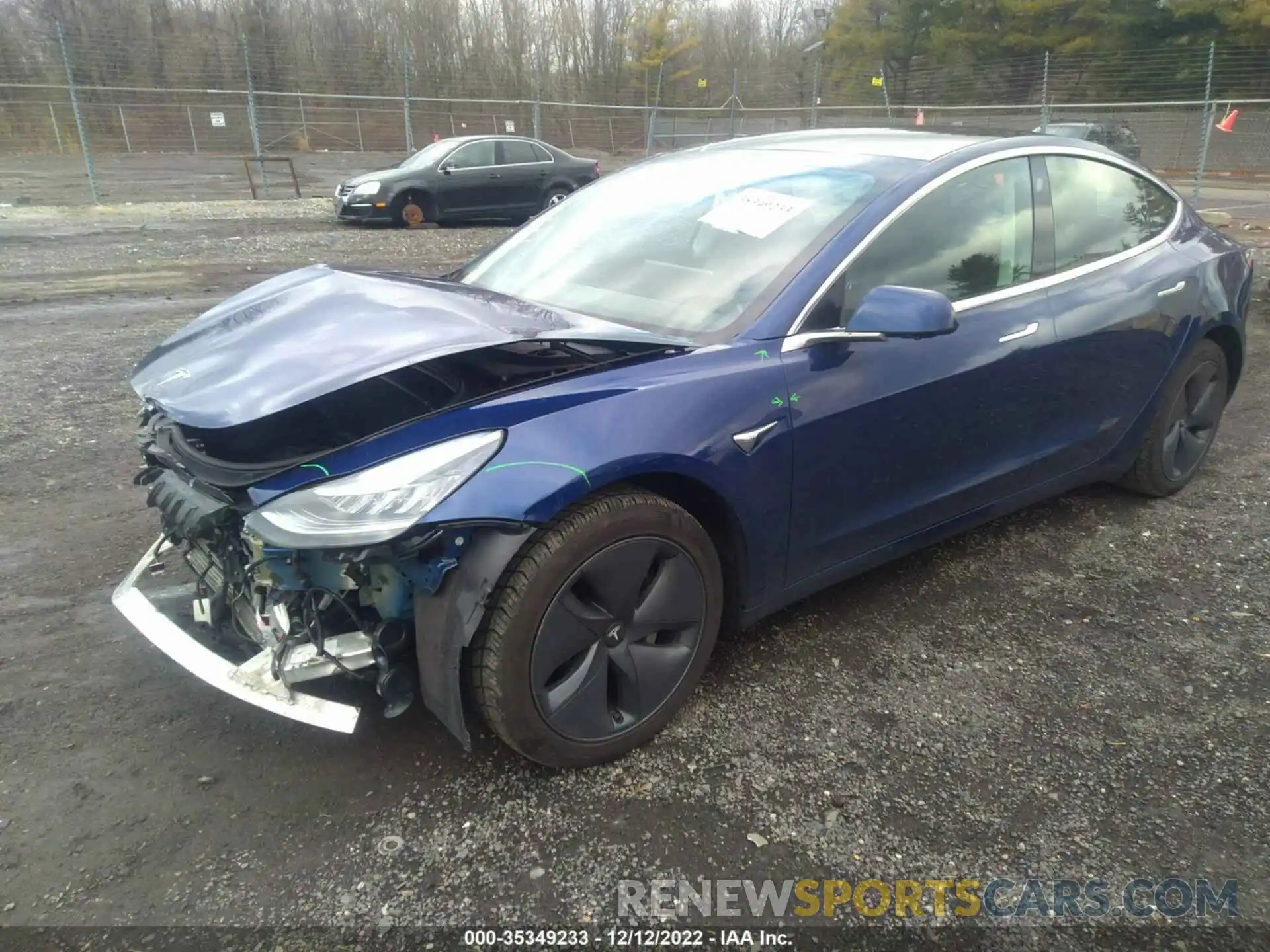 2 Photograph of a damaged car 5YJ3E1EB1KF452719 TESLA MODEL 3 2019