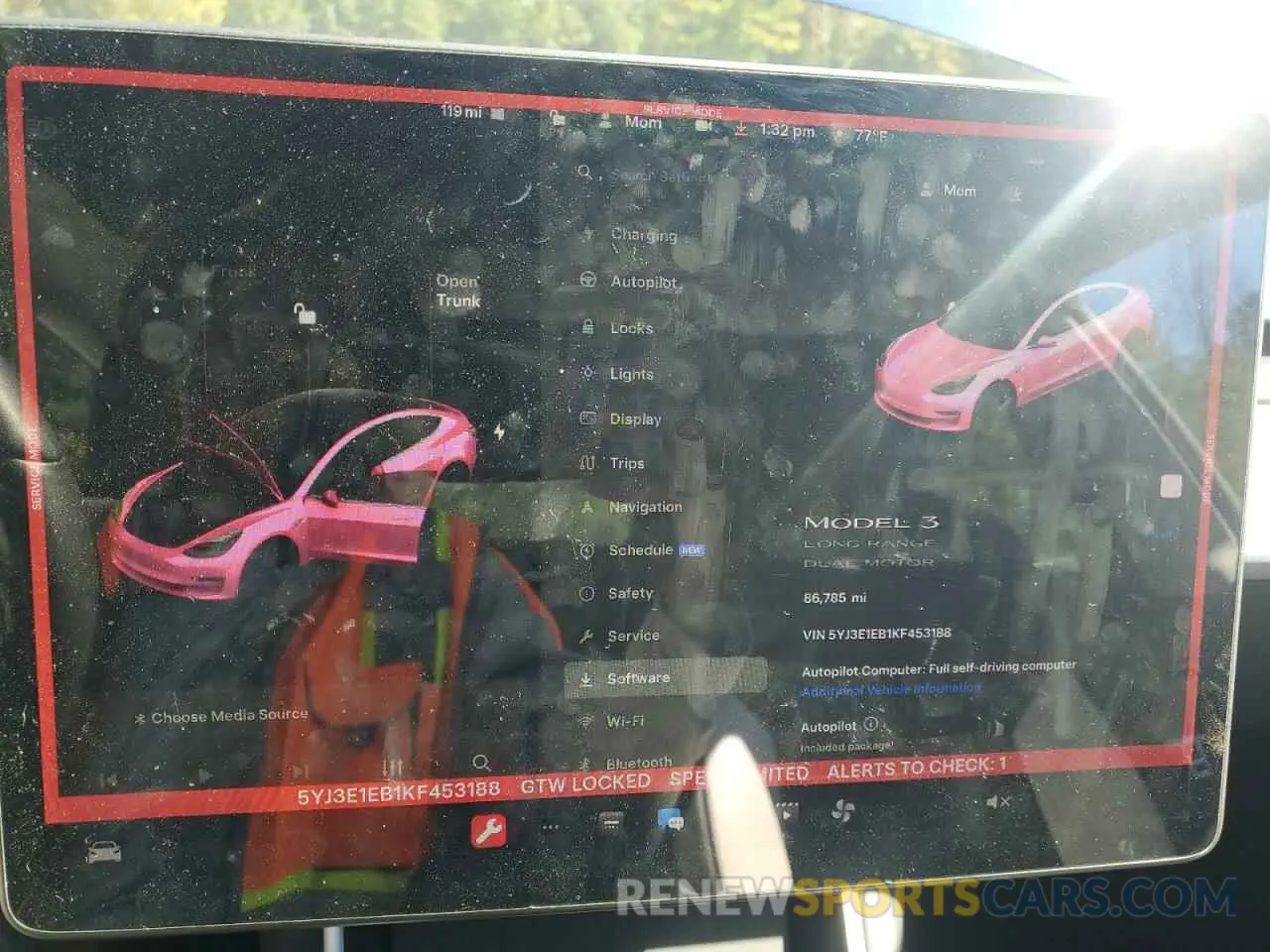 9 Photograph of a damaged car 5YJ3E1EB1KF453188 TESLA MODEL 3 2019