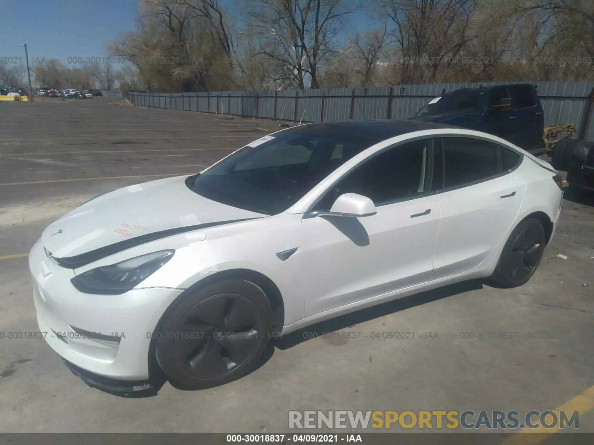 2 Photograph of a damaged car 5YJ3E1EB1KF494159 TESLA MODEL 3 2019