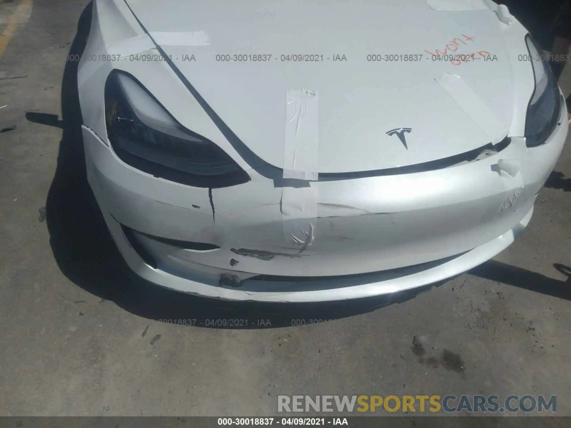 6 Photograph of a damaged car 5YJ3E1EB1KF494159 TESLA MODEL 3 2019