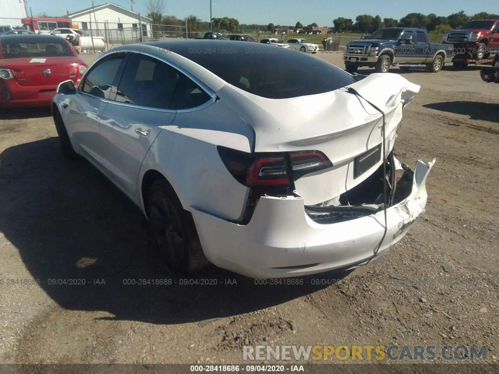 3 Photograph of a damaged car 5YJ3E1EB1KF494548 TESLA MODEL 3 2019