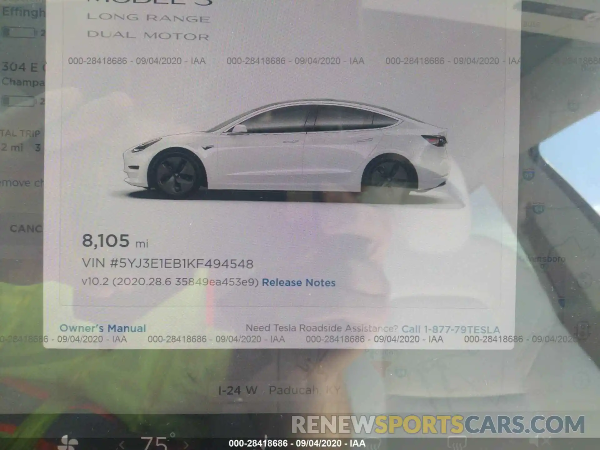 7 Photograph of a damaged car 5YJ3E1EB1KF494548 TESLA MODEL 3 2019