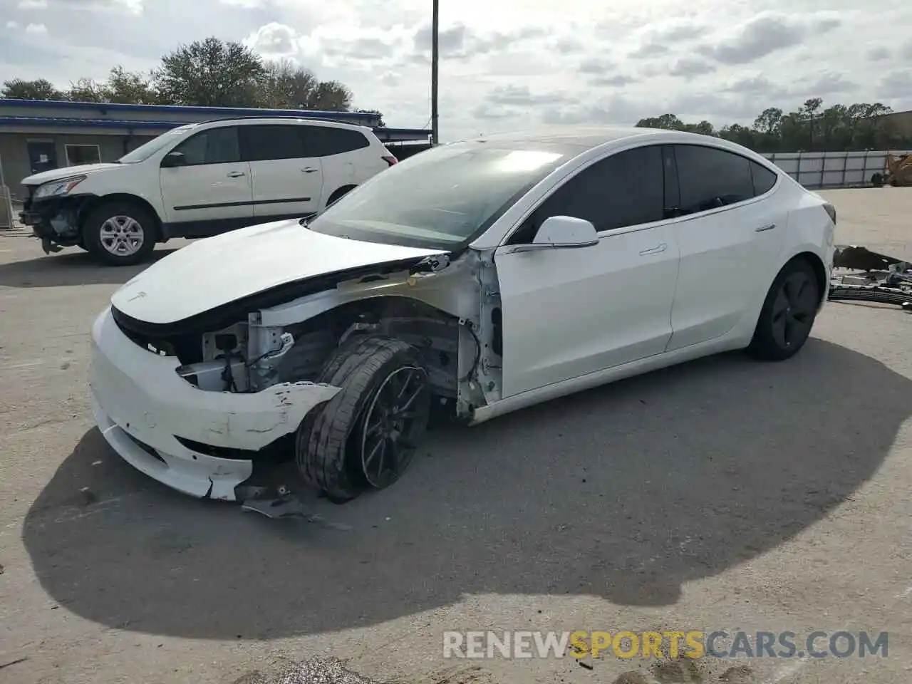 1 Photograph of a damaged car 5YJ3E1EB1KF494727 TESLA MODEL 3 2019