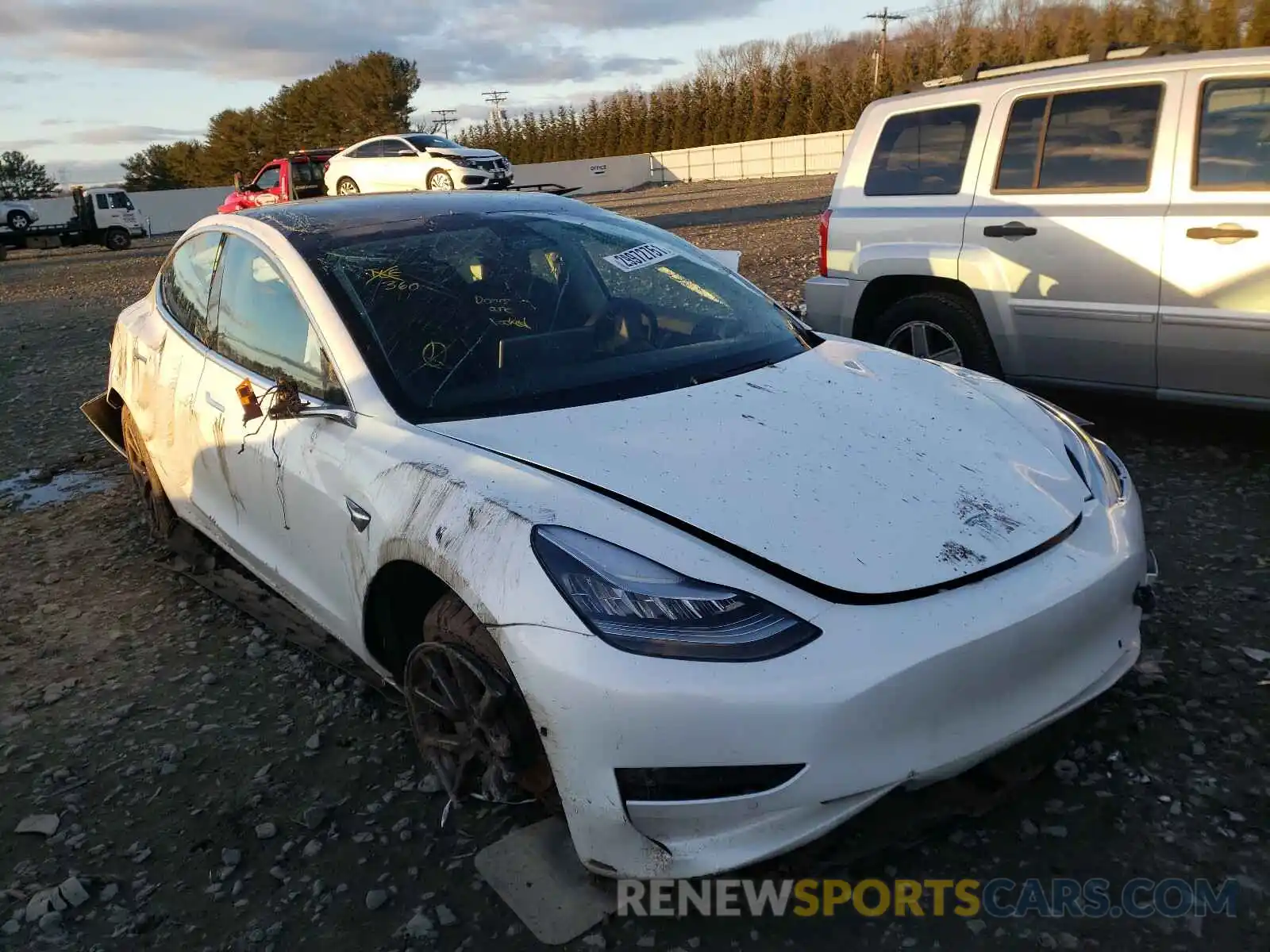 1 Photograph of a damaged car 5YJ3E1EB1KF510702 TESLA MODEL 3 2019