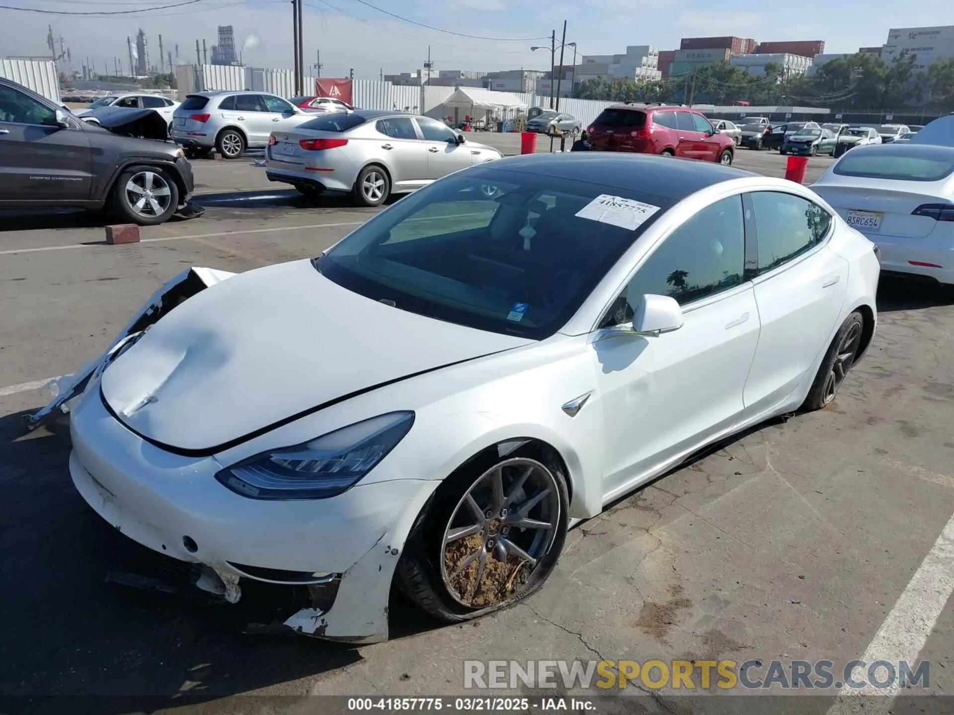 2 Photograph of a damaged car 5YJ3E1EB1KF510912 TESLA MODEL 3 2019