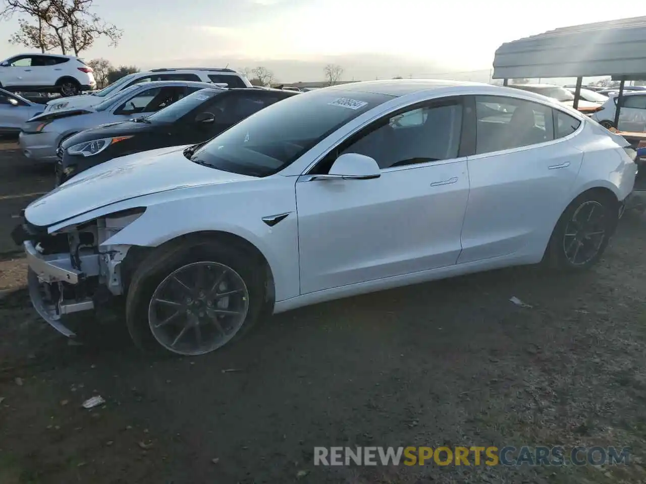 1 Photograph of a damaged car 5YJ3E1EB1KF511882 TESLA MODEL 3 2019