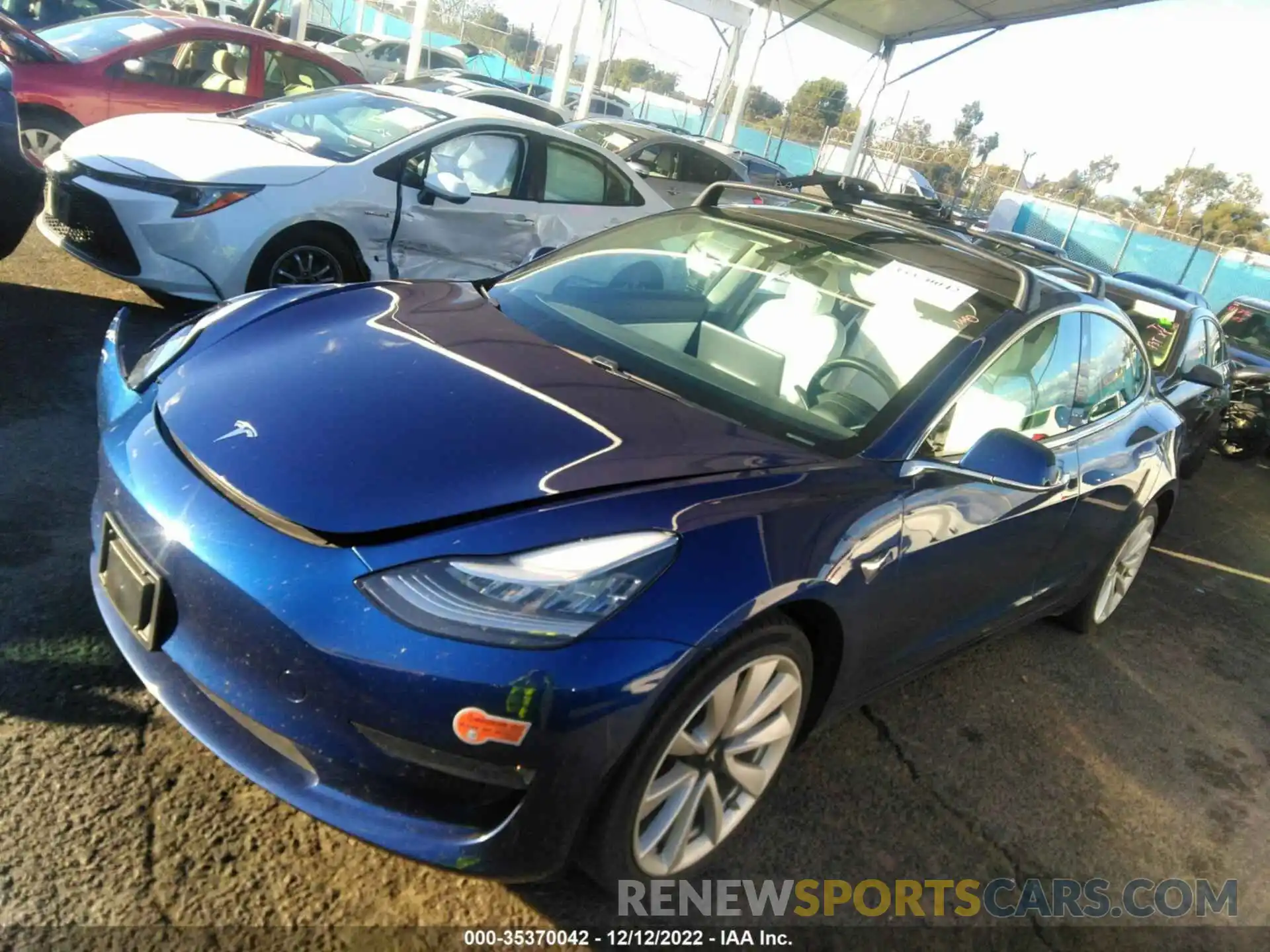 2 Photograph of a damaged car 5YJ3E1EB1KF513292 TESLA MODEL 3 2019