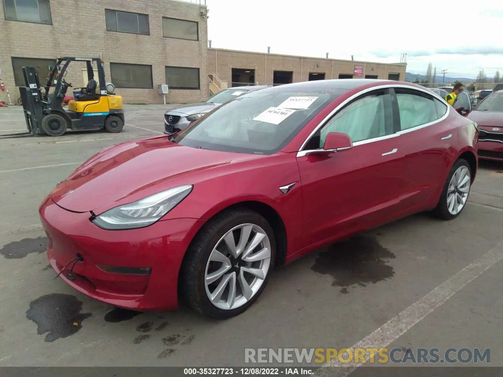 2 Photograph of a damaged car 5YJ3E1EB1KF521635 TESLA MODEL 3 2019