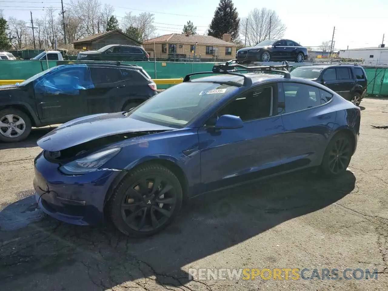 1 Photograph of a damaged car 5YJ3E1EB1KF521716 TESLA MODEL 3 2019