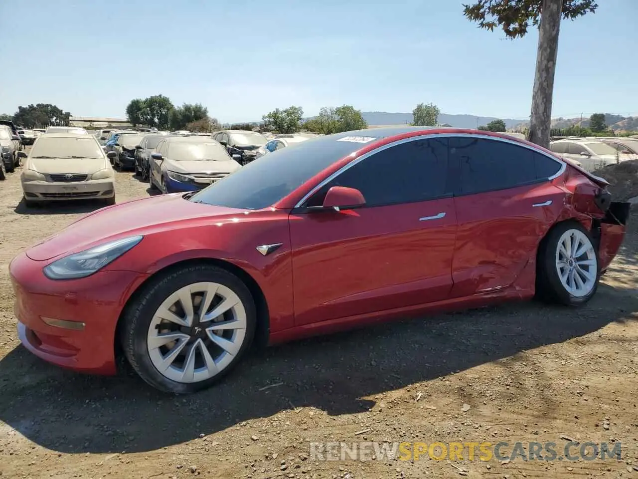 1 Photograph of a damaged car 5YJ3E1EB1KF530030 TESLA MODEL 3 2019