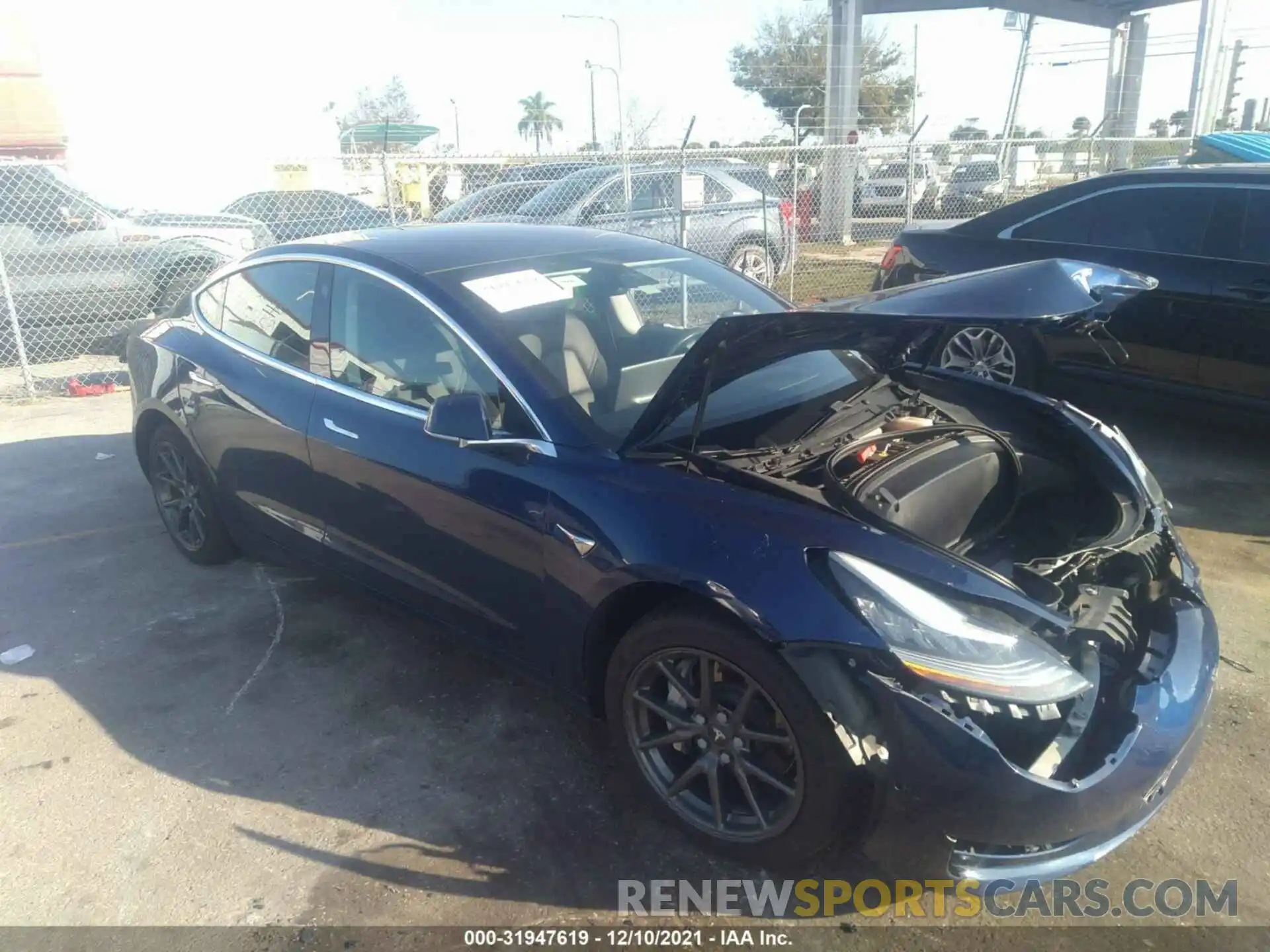 1 Photograph of a damaged car 5YJ3E1EB2KF191410 TESLA MODEL 3 2019