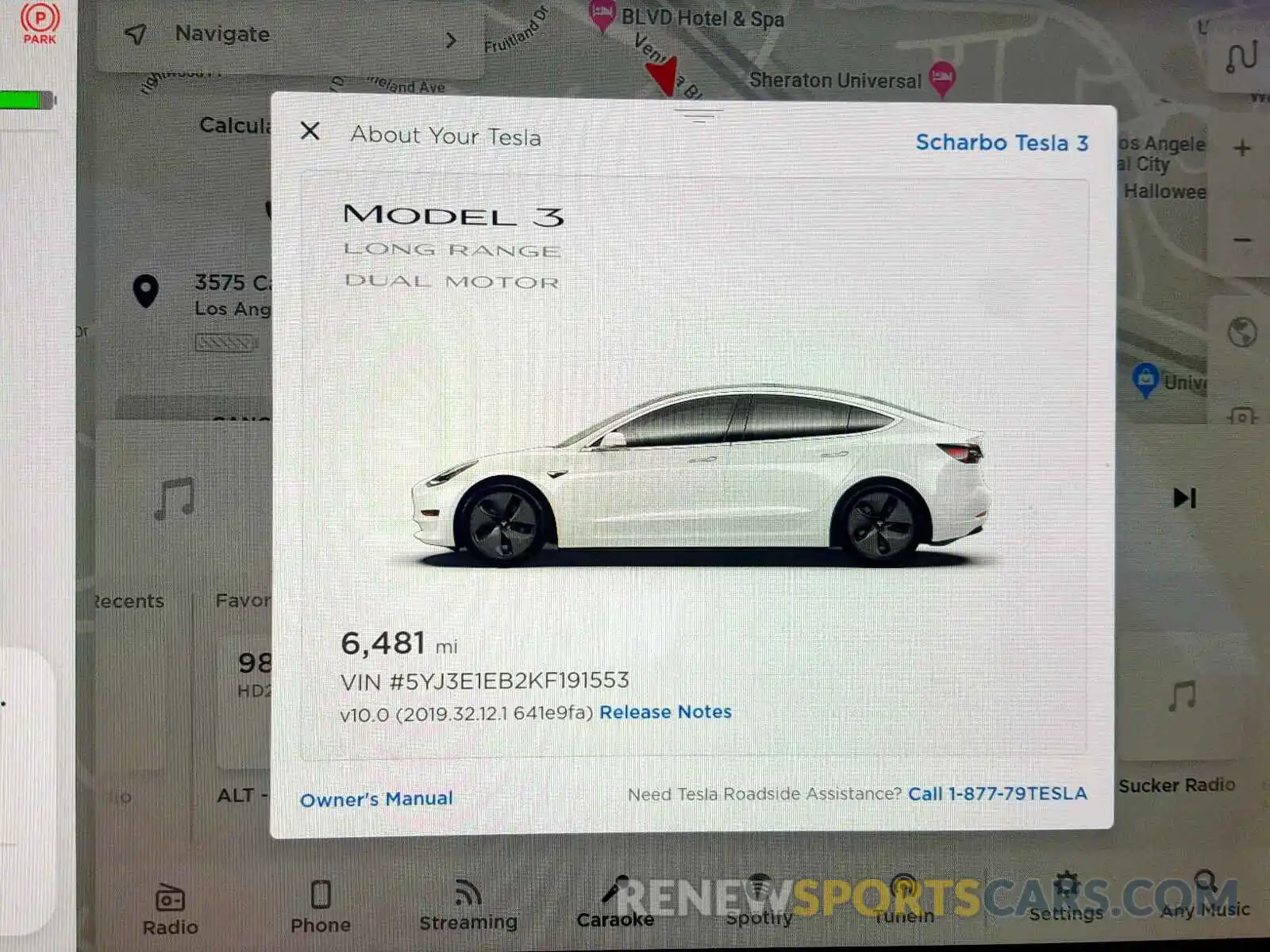 8 Photograph of a damaged car 5YJ3E1EB2KF191553 TESLA MODEL 3 2019