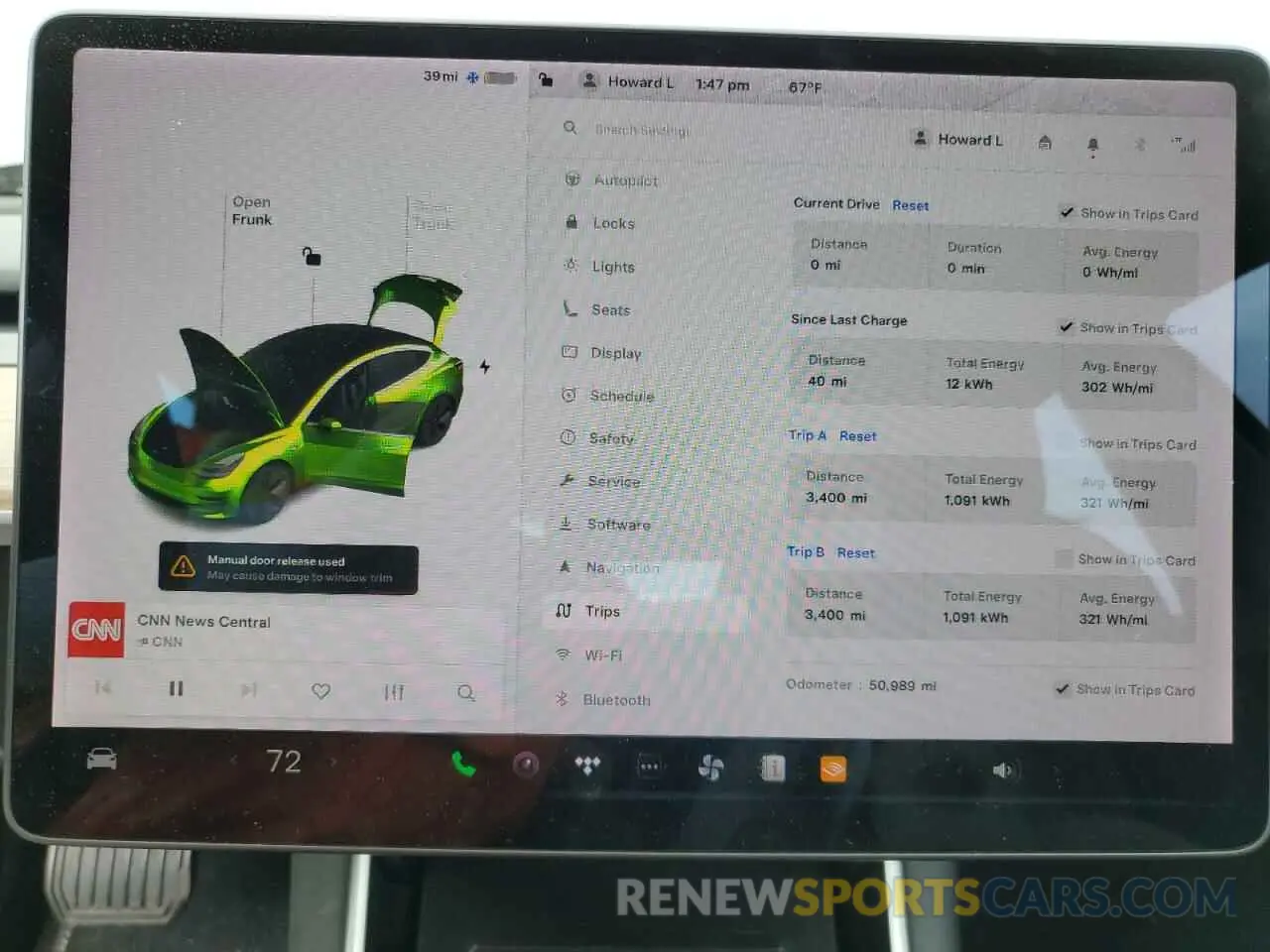 9 Photograph of a damaged car 5YJ3E1EB2KF197062 TESLA MODEL 3 2019