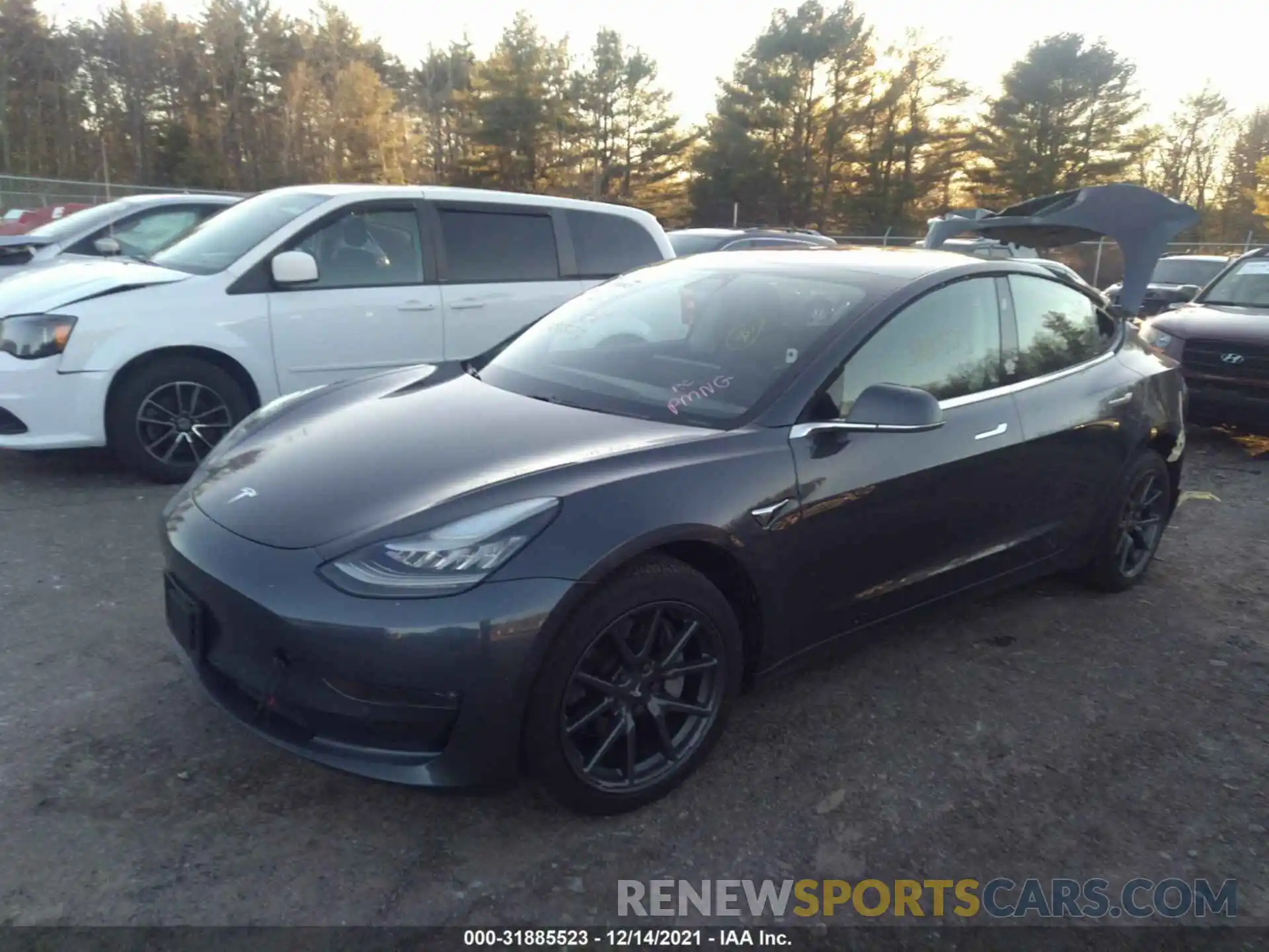 2 Photograph of a damaged car 5YJ3E1EB2KF205743 TESLA MODEL 3 2019