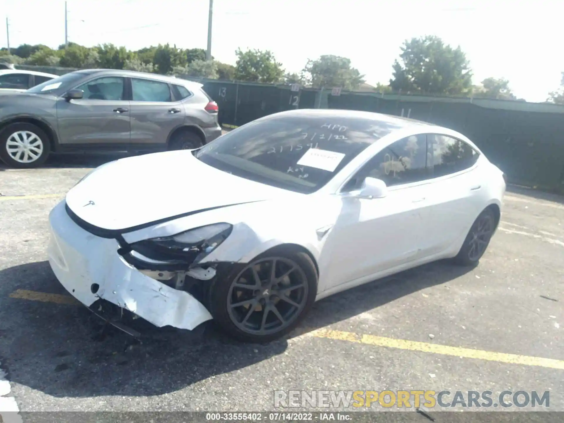 2 Photograph of a damaged car 5YJ3E1EB2KF211591 TESLA MODEL 3 2019